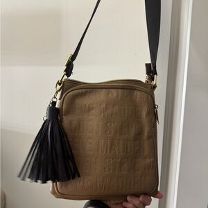 Steve Madden Brown Crossbody Bag with Black Tassel